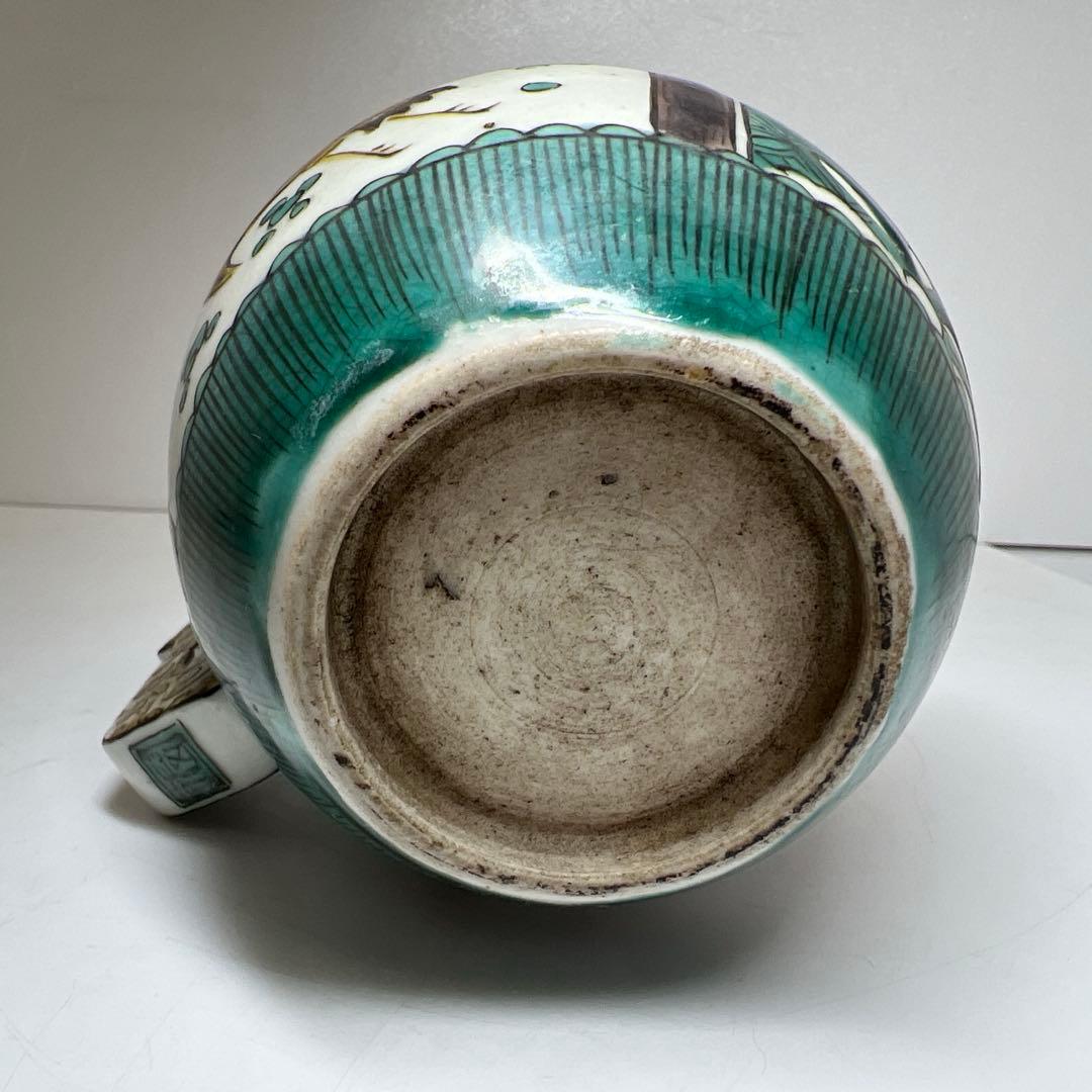 時代　青九谷　急須　高さ約14㎝　東Y8-0217②