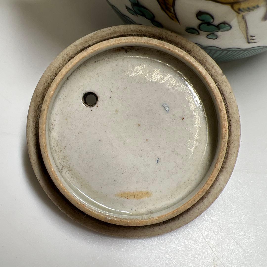 時代　青九谷　急須　高さ約14㎝　東Y8-0217②