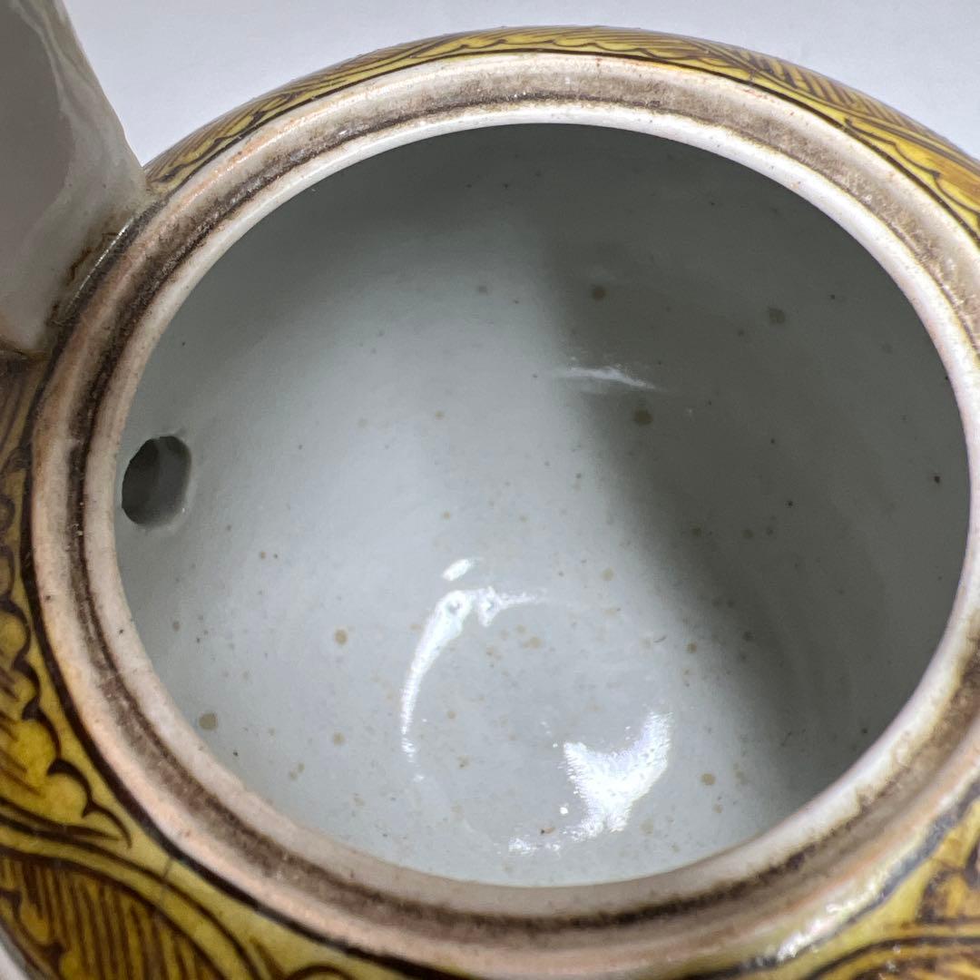 時代　青九谷　急須　高さ約14㎝　東Y8-0217②