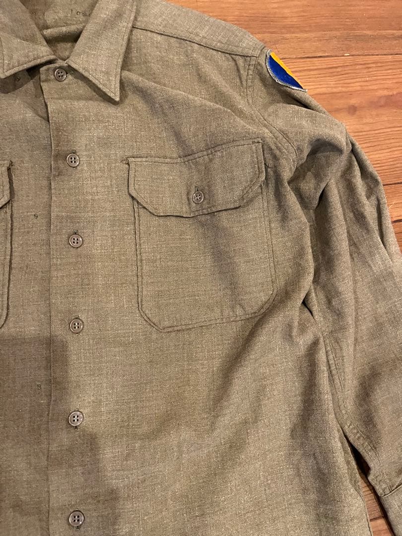 ヴィンテージ40s wool field shirt マチ付き