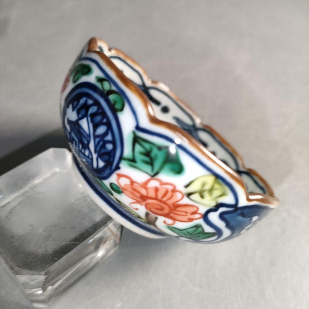 A1298-1/清水焼/平安京泉 造/色絵草花唐草文刺身皿揃 大5客・小5客/