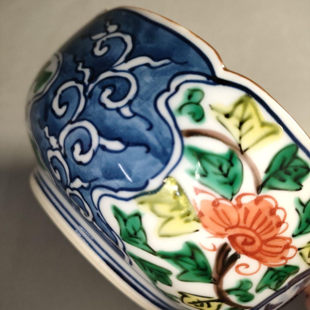 A1298-1/清水焼/平安京泉 造/色絵草花唐草文刺身皿揃 大5客・小5客/
