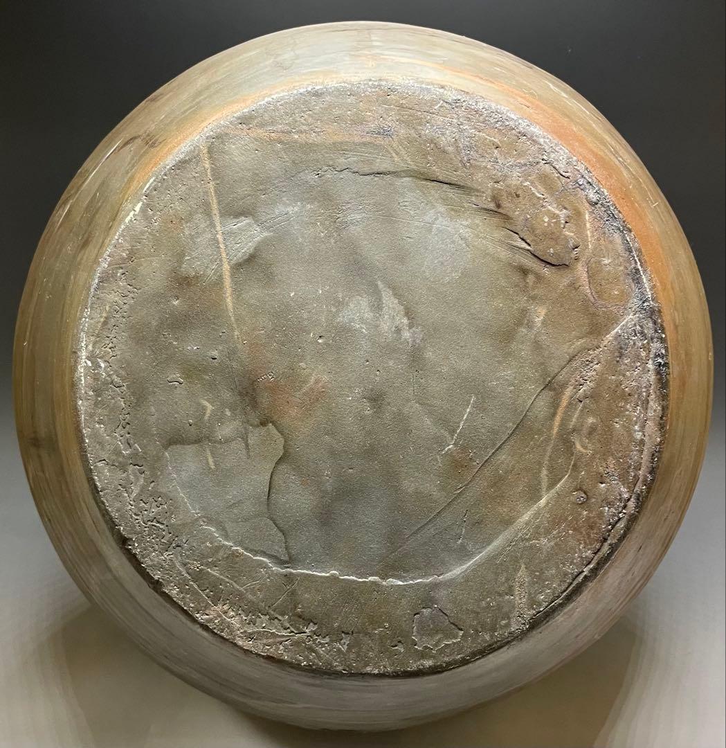 古備前　桃山時代　四耳壺　葉茶壺　大壺　特大　41cm 　Lf6441