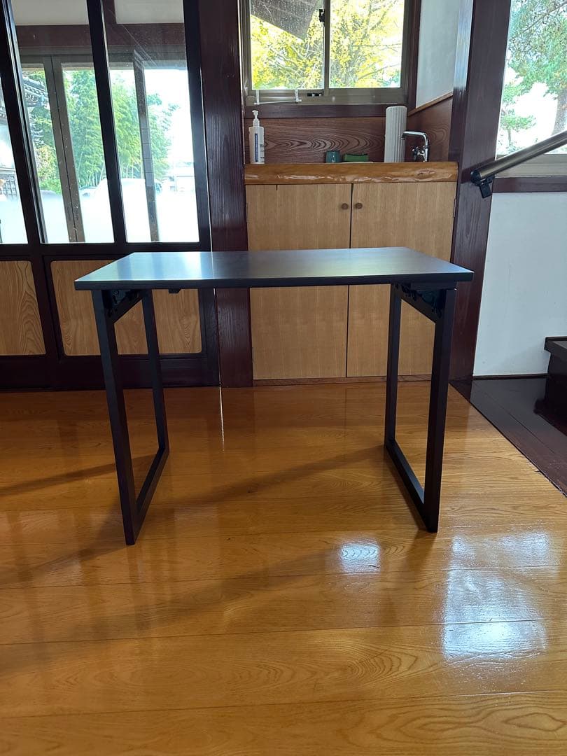 ダークブラウン木製デスク 約75cm x 50cm