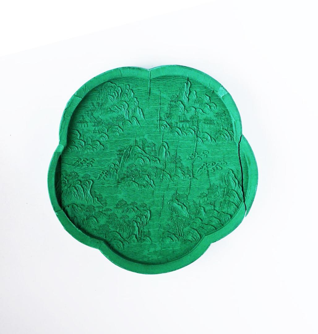 大型彩墨 4点約2.5kg 古墨 文房四宝 曹素功 山水清音 中国古墨