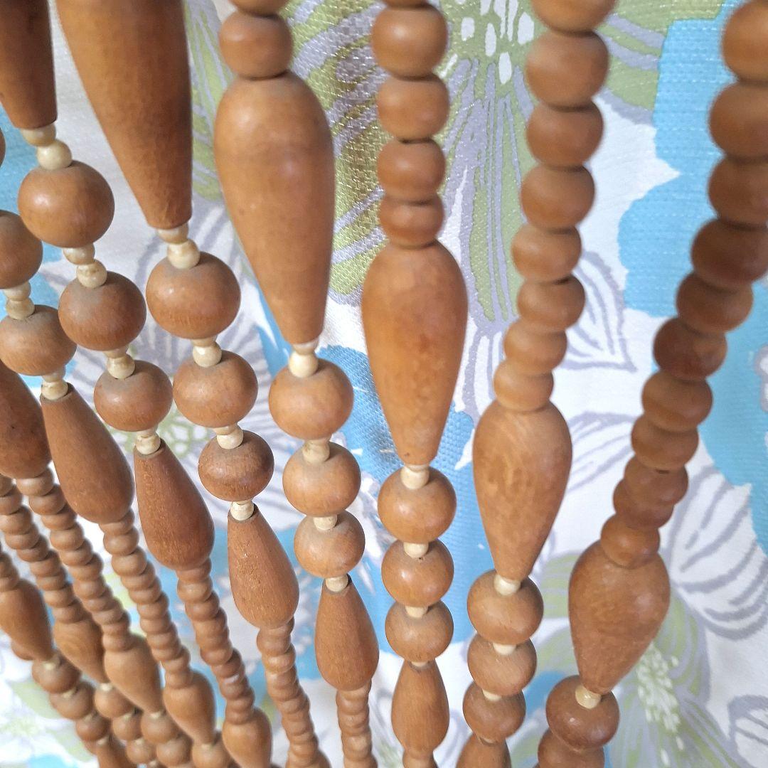 ヴィンテージ　昭和レトロ　玉のれん　のれん　珠のれん　無垢材