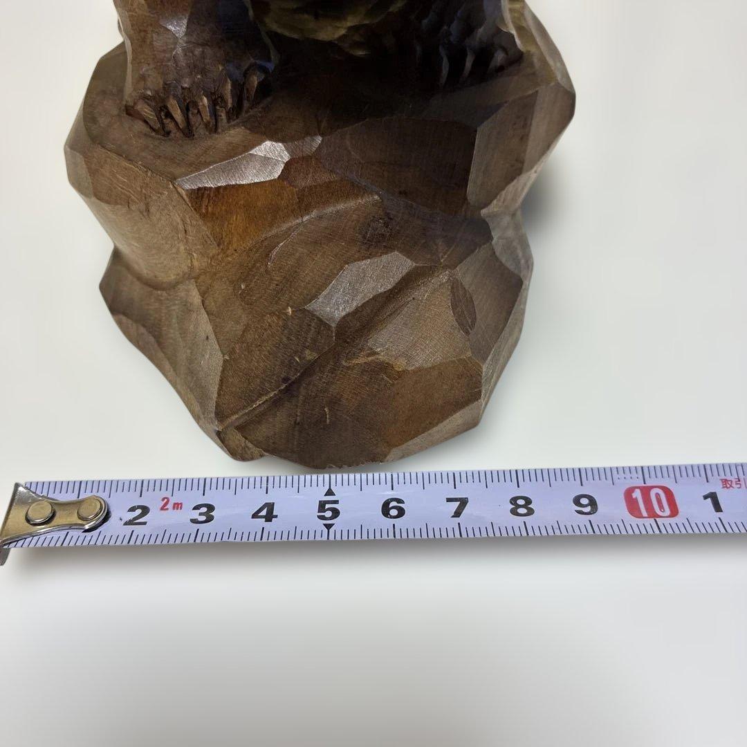 木彫り熊　堀井作　彫刻　美術品 工芸品 サイズ高さ約15cm幅約21cm