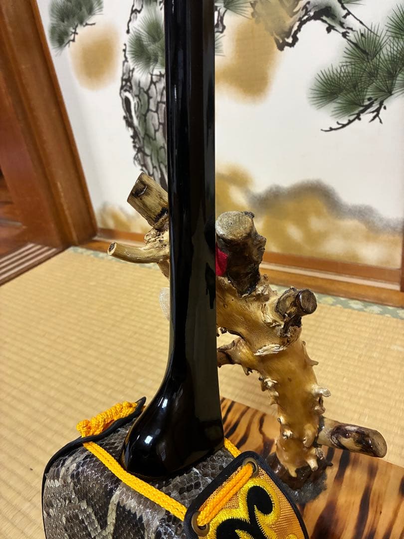 沖縄三線！貴重！知念大工型！本張り【一枚張り】付属品付き！