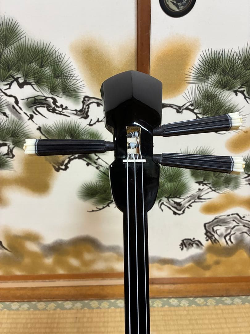 沖縄三線！貴重！知念大工型！本張り【一枚張り】付属品付き！