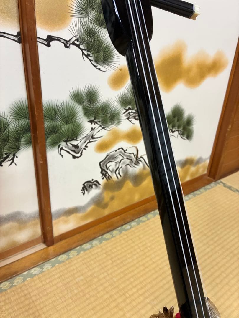 沖縄三線！貴重！知念大工型！本張り【一枚張り】付属品付き！