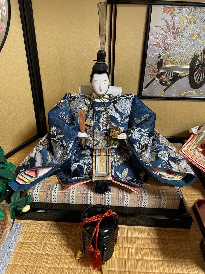 値下　豪華なひな人形親王飾り②京都西陣 お雛様 雛人形フルセットサイズ大120㎝