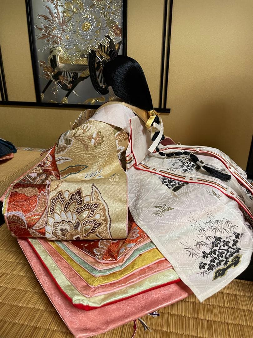 値下　豪華なひな人形親王飾り②京都西陣 お雛様 雛人形フルセットサイズ大120㎝