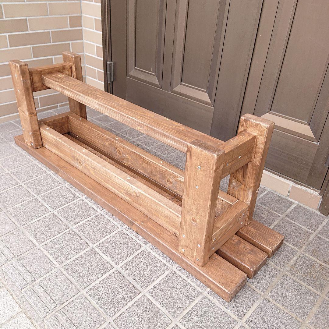 ベンチ　アンティーク調　木製　１２０cmタイプ　丈夫　多目的　踏み台　椅子 屋外