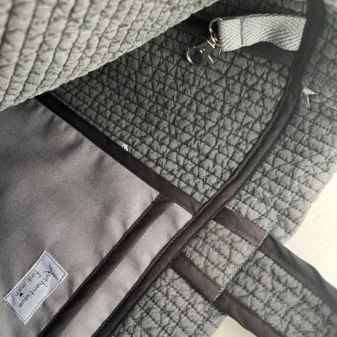 ヌビ　月星/濃いグレー　トートバック　バックインポーチ　ヌビバック　イブルバック