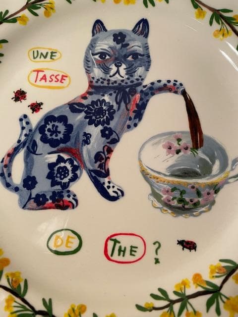 新品ナタリーレテ猫のディナープレート