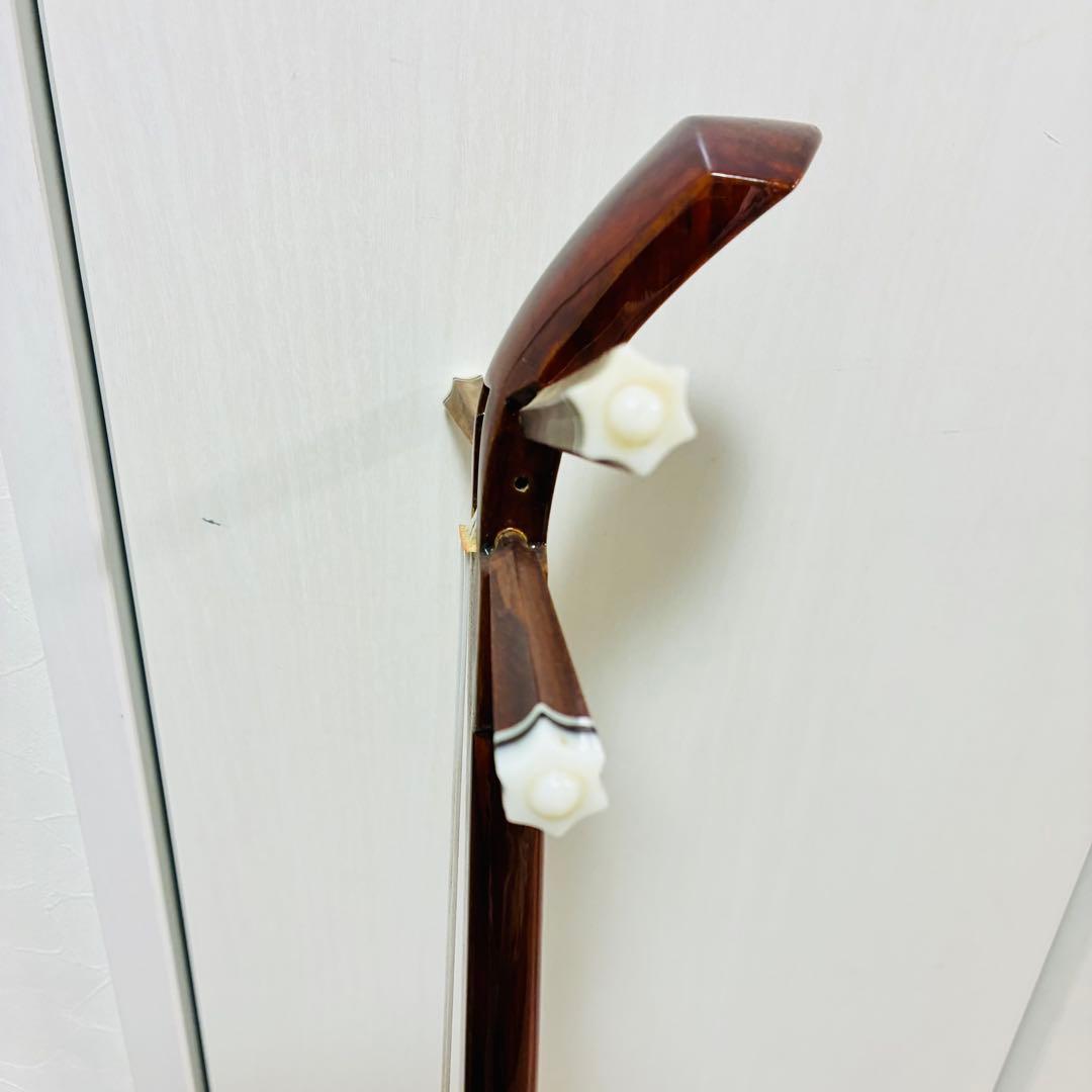 沖縄 三線 本蛇皮 強化張り　スンチー塗り ケース付き 琉球 民族楽器