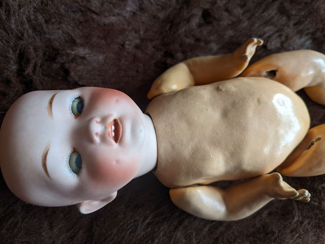 アンティーク和製ビスクドール　モリムラベビー　　可愛いウサギちゃん