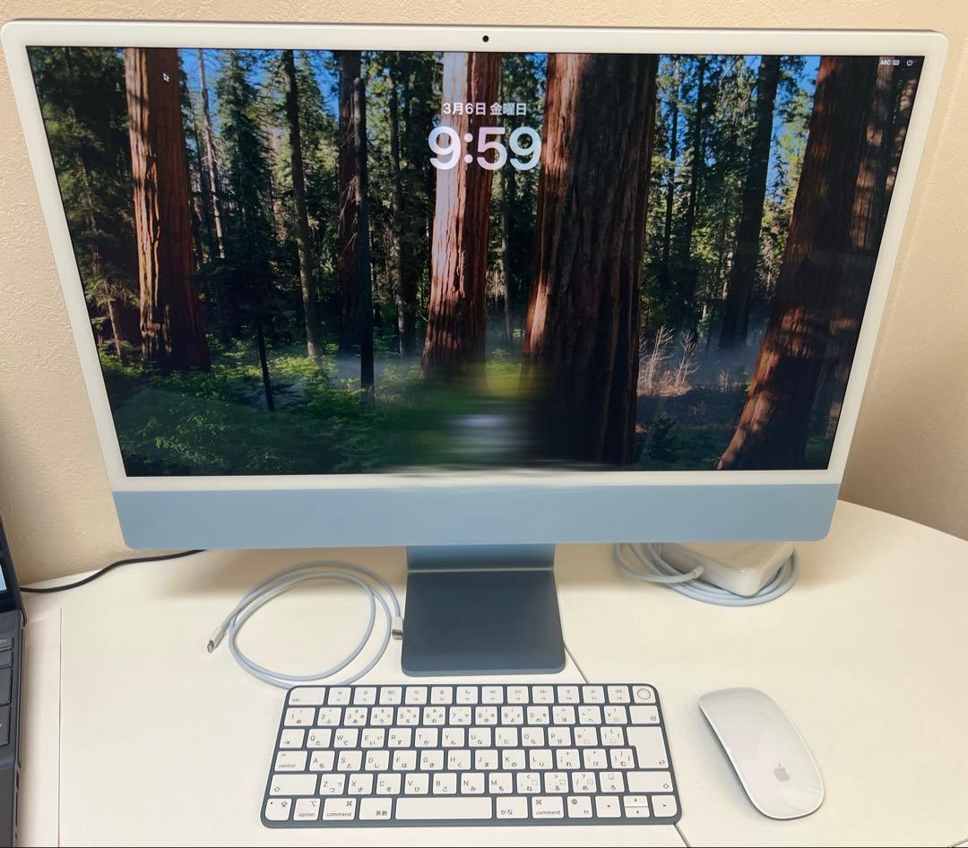 美品‼️Apple iMac M3 (24型2023年11月)メーカー保証付き‼️