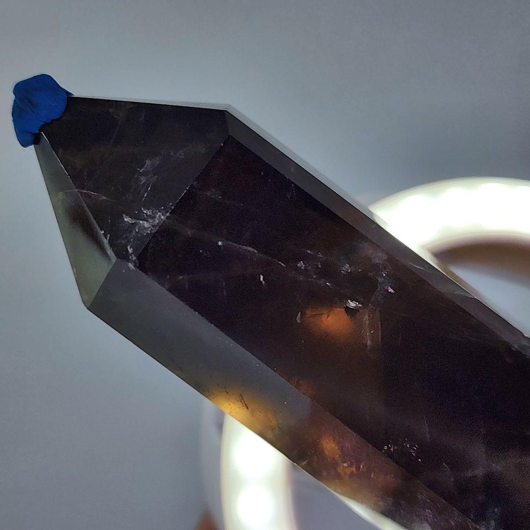 ①【高波動】モリンオ天然石タワー 約26cm！台座付き／浄化・空間調整に◎