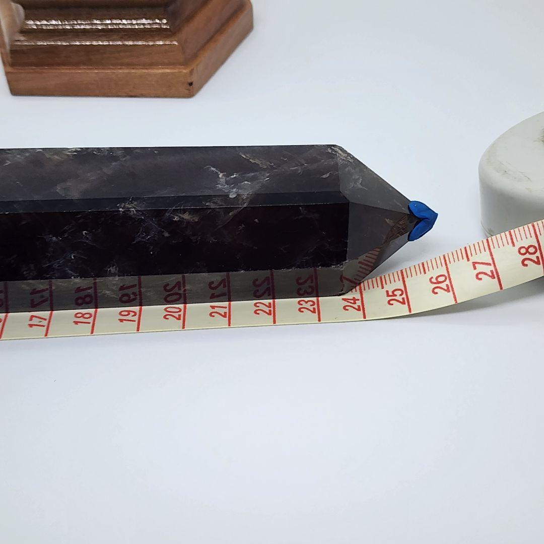 ①【高波動】モリンオ天然石タワー 約26cm！台座付き／浄化・空間調整に◎