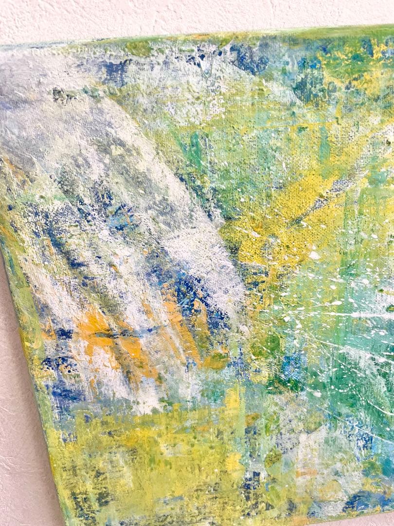 309 抽象画 アクリル画 アート 原画 キャンバスボード F6 大自然と共に