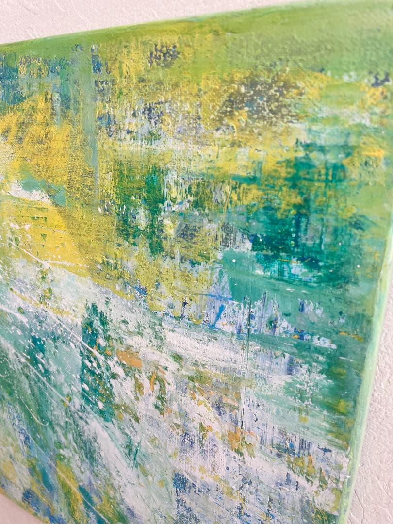 309 抽象画 アクリル画 アート 原画 キャンバスボード F6 大自然と共に