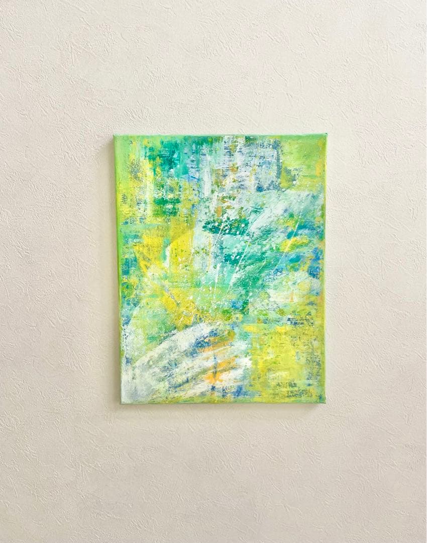 309 抽象画 アクリル画 アート 原画 キャンバスボード F6 大自然と共に