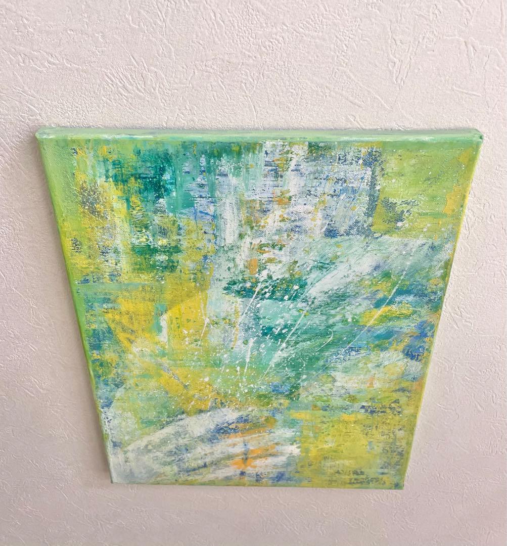 309 抽象画 アクリル画 アート 原画 キャンバスボード F6 大自然と共に