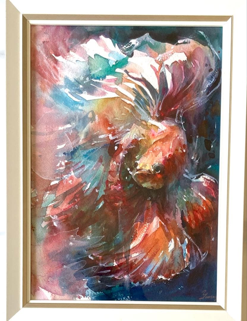 水彩画 原画 泳