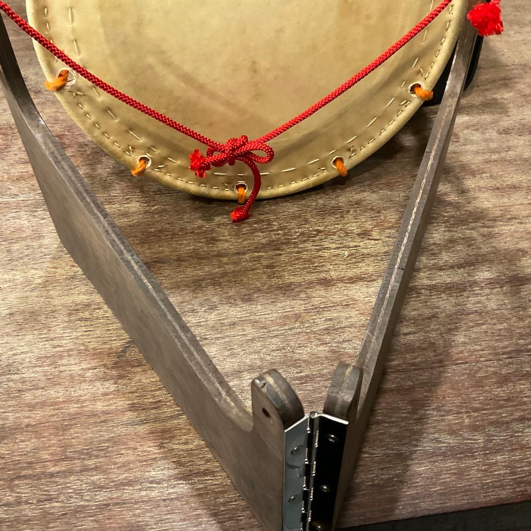 【良品】35cm！締太鼓 和太鼓 太鼓台 スタンド ケース付き 和楽器 伝統芸能