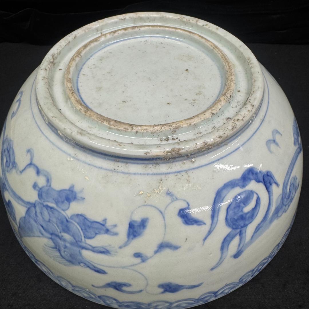 古伊万里 染付 金彩　赤絵　唐獅子　金襴手　大鉢