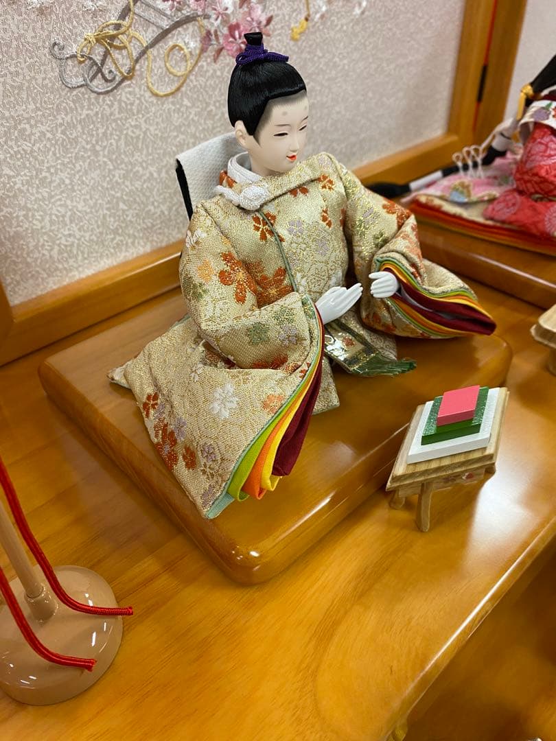 東京久月　親王五人飾り収納用三段セット・頭：梛葉　作・アウトレット商品