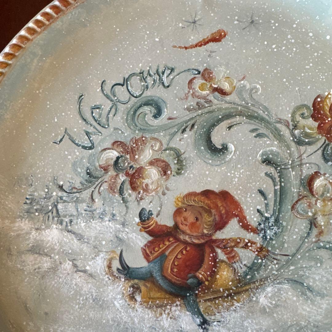 トールペイントJo Sonja(ジョソーニア)デザイン 雪ダルマのティンプレート