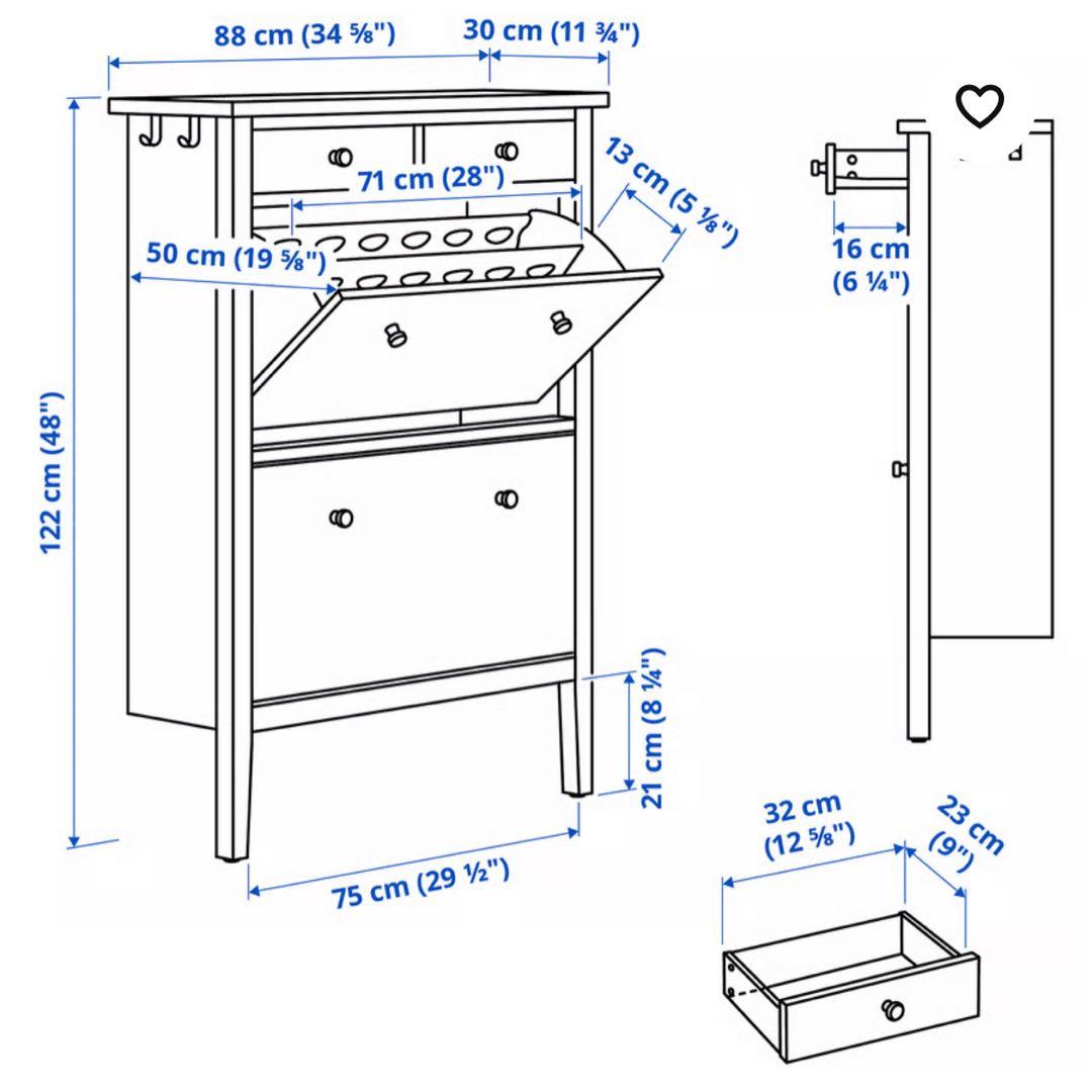 IKEA グラベリ　シューズボックス　グレー