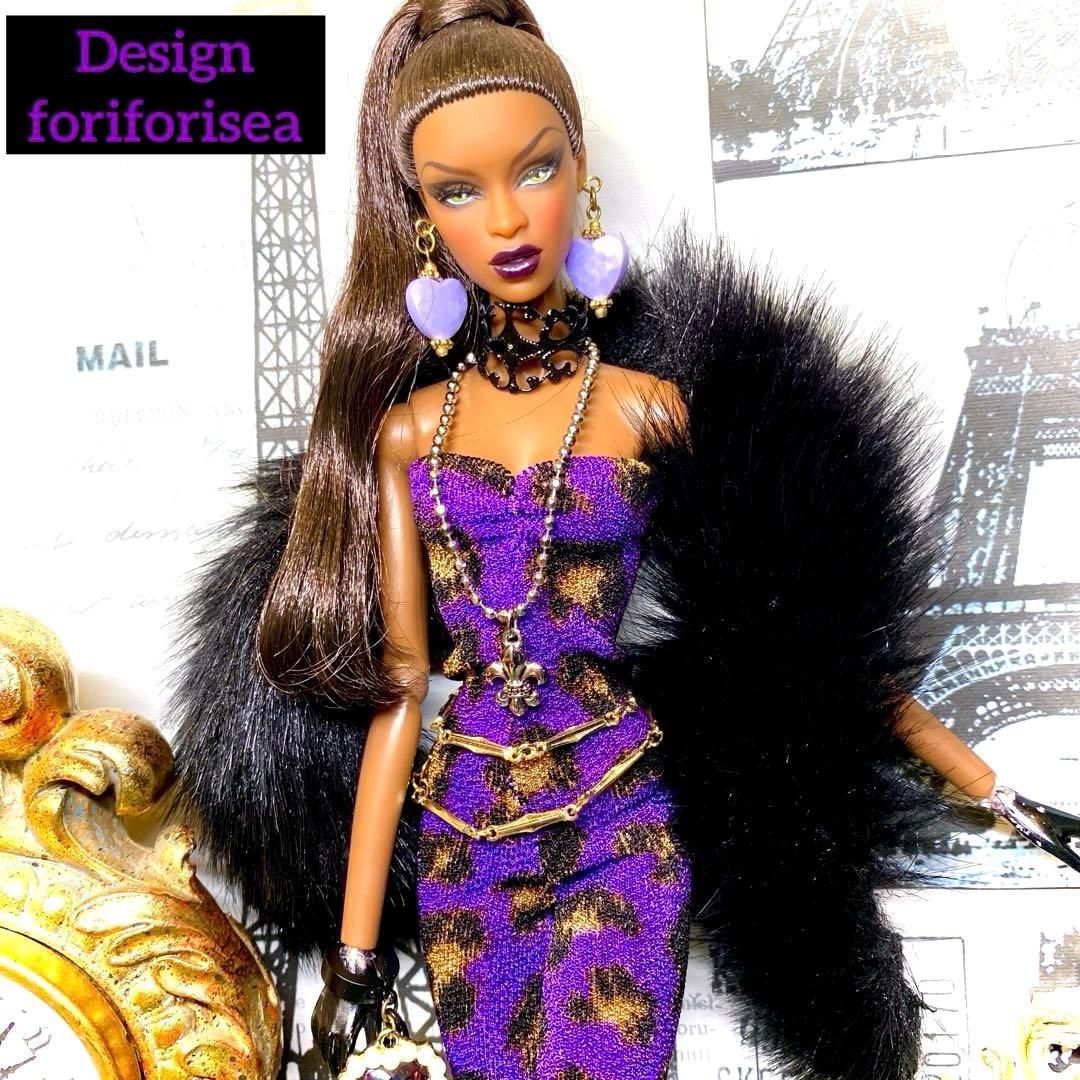 Shiny purple✖︎GOLD leopard all-in-one☆★★