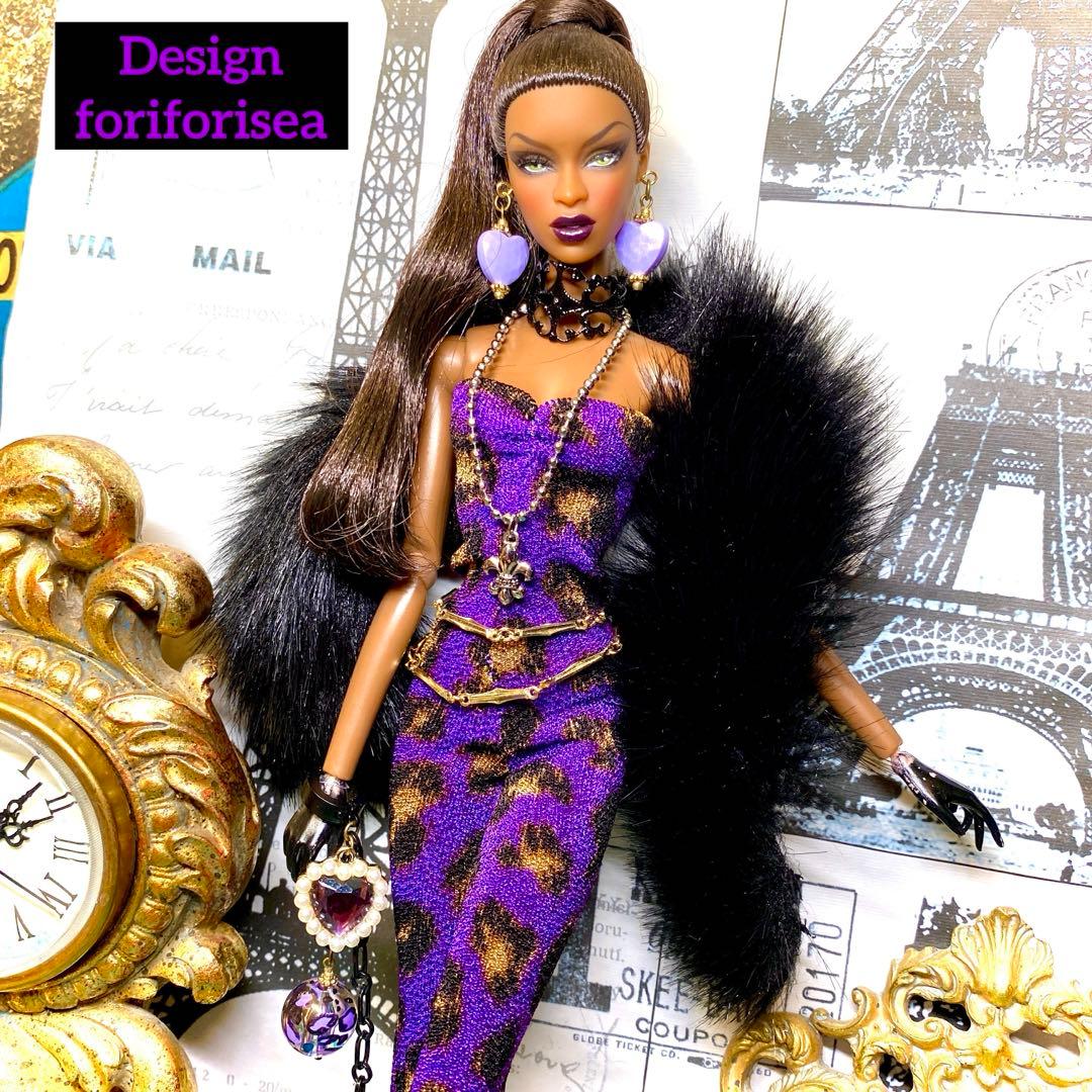 Shiny purple✖︎GOLD leopard all-in-one☆★★