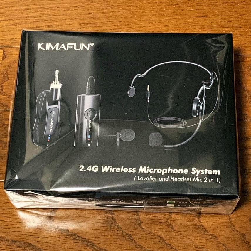 ワイヤレスマイク KIMAFUN2.4Gワイヤレスヘッドセット ラベリアラペル