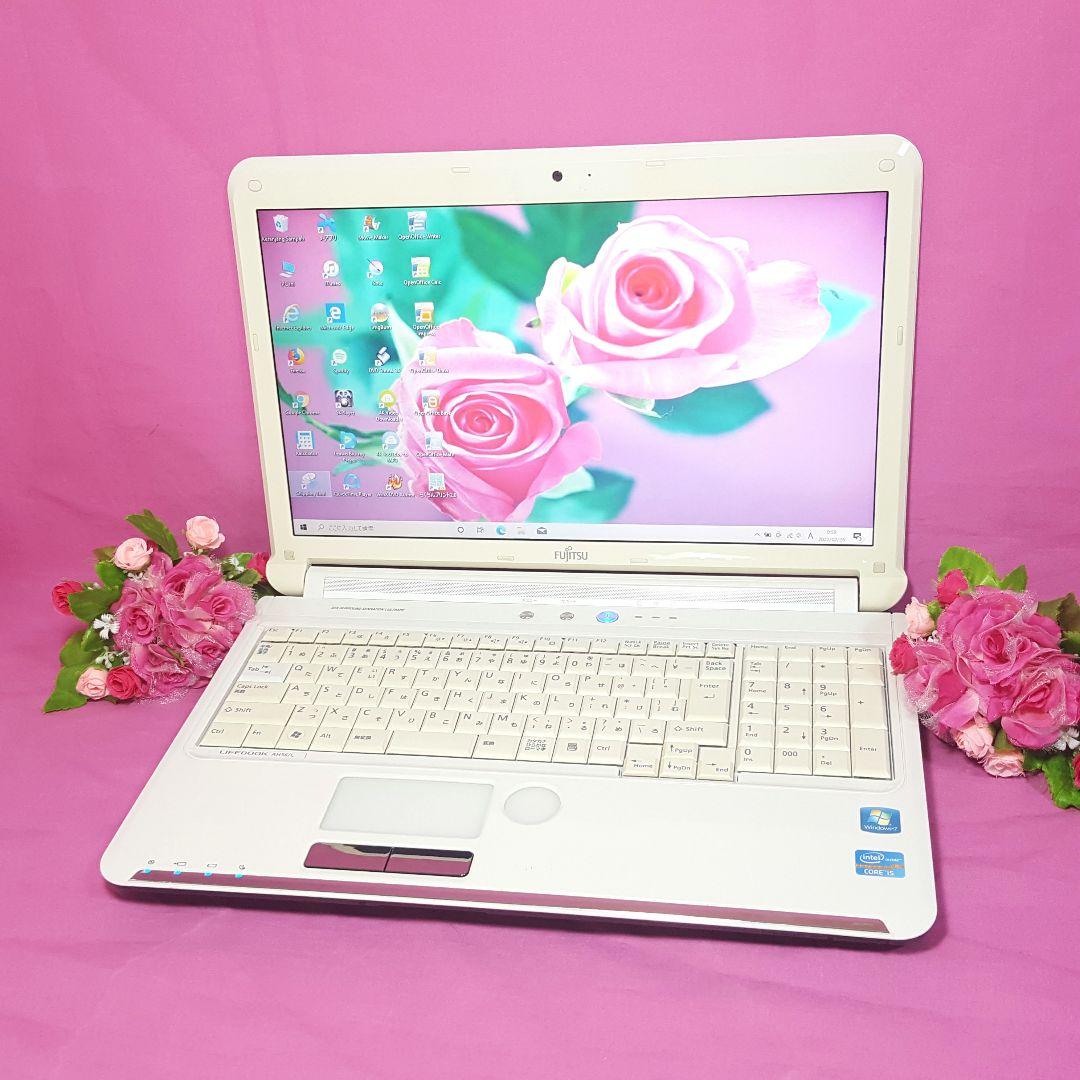 美品富士通★LIFEBOOK★Windows11&新品SSD256GB&カメラ