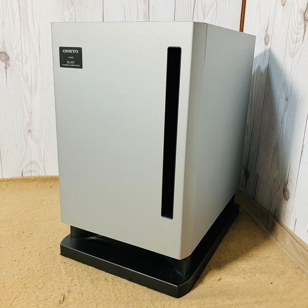 美品 ONKYO SL-057 グレー サブウーファー 動作確認済み