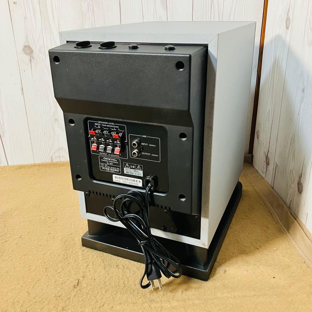 美品 ONKYO SL-057 グレー サブウーファー 動作確認済み