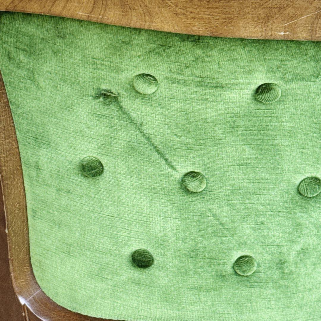 イギリスアンティーク風 猫脚 肘掛け チェア コーデュロイ2脚