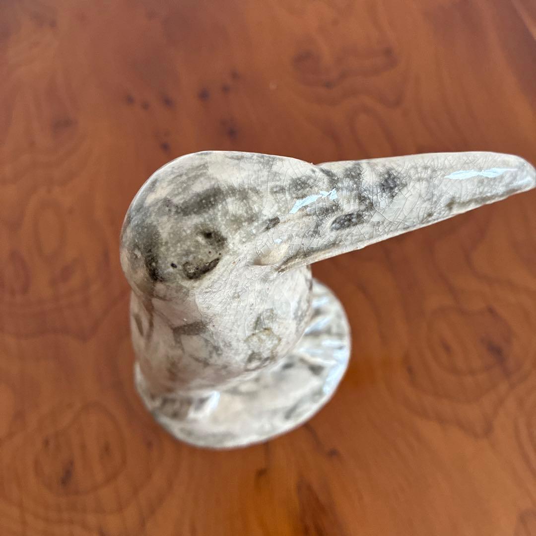 陶器製　鳥の置物