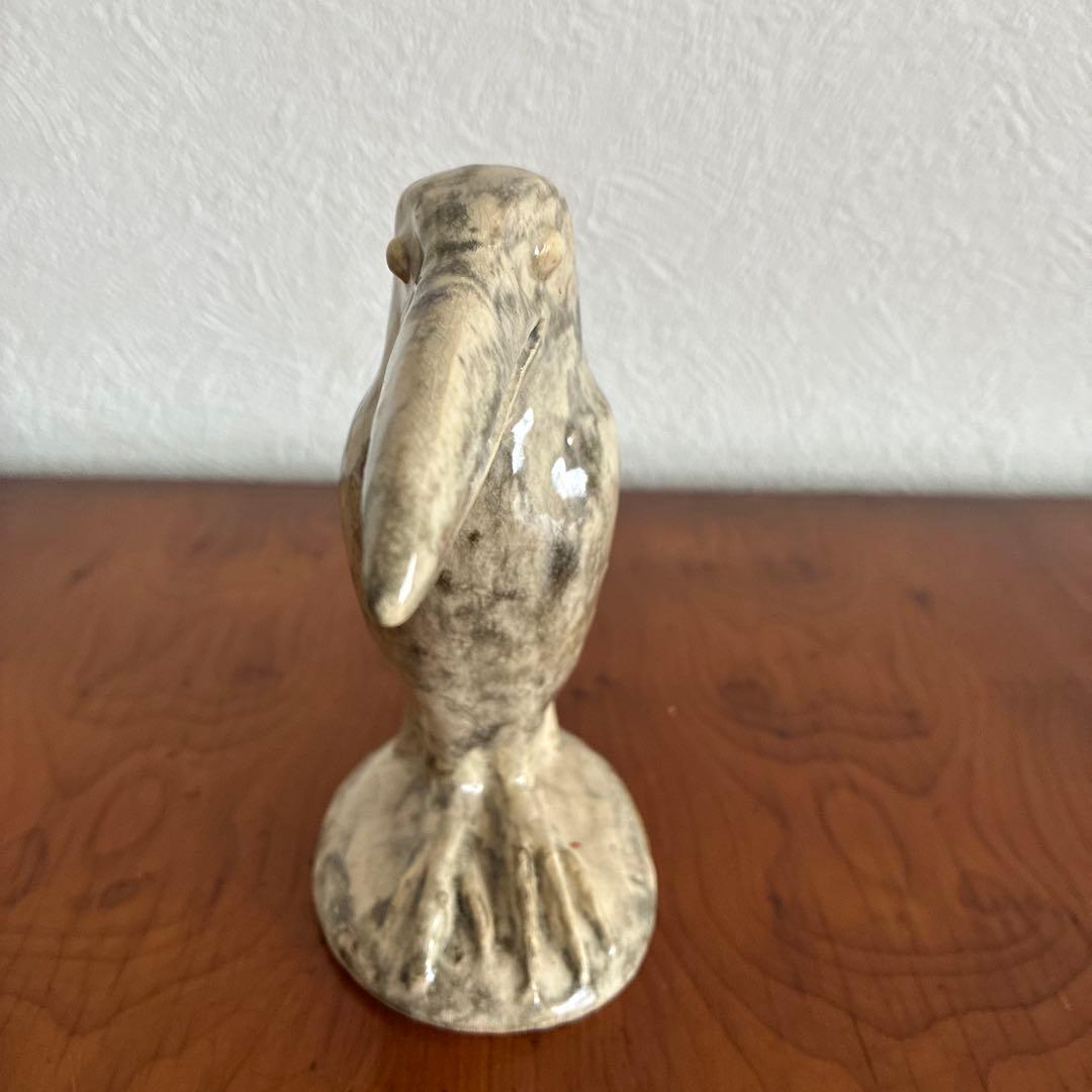 陶器製　鳥の置物