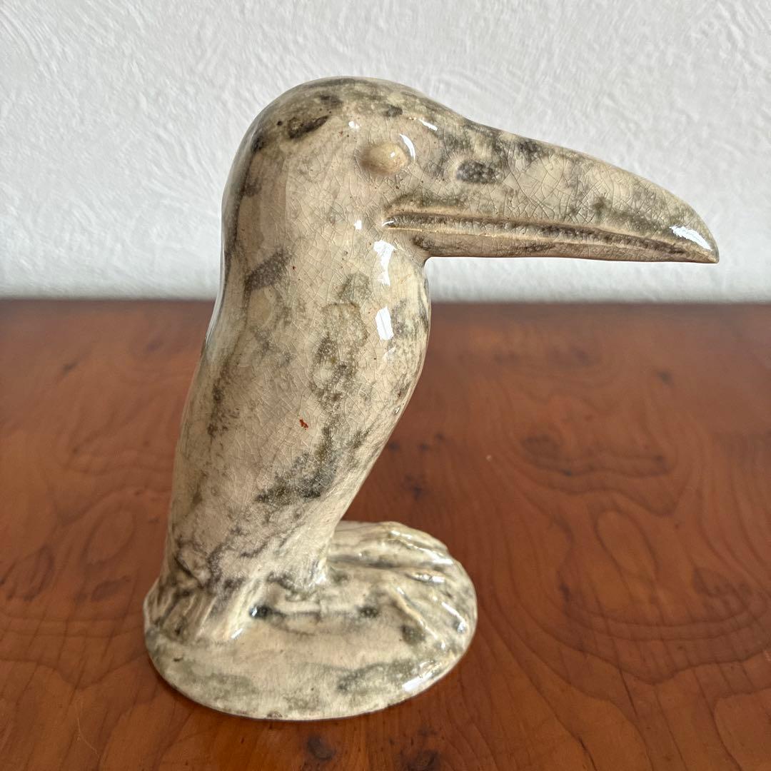 陶器製　鳥の置物