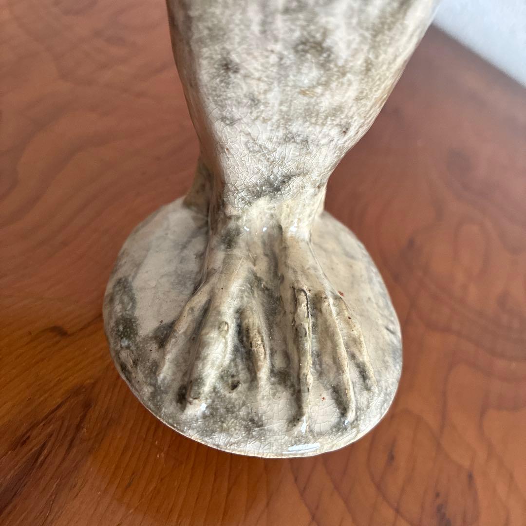 陶器製　鳥の置物