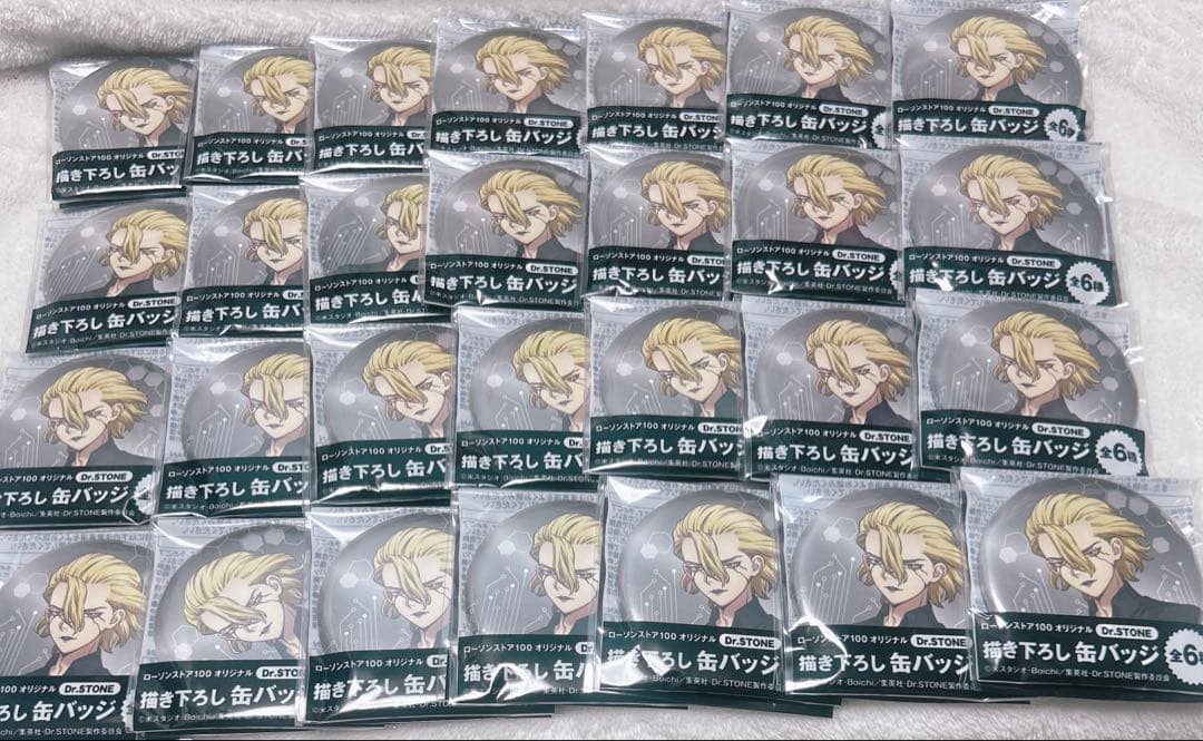 Dr.STONE ドクスト スタンリー ローソン100 缶バッジ 28個セット