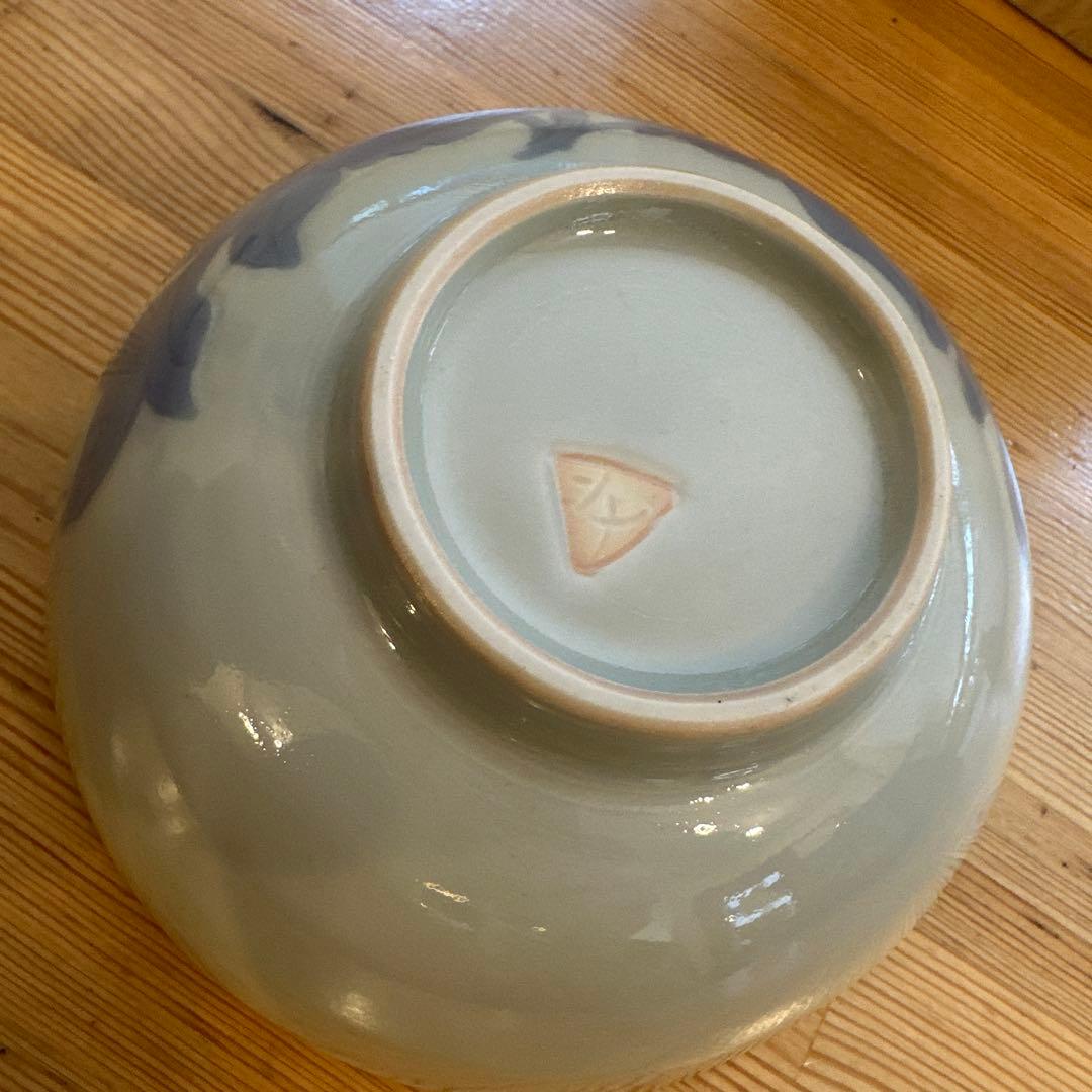 島田文雄　彩磁牡丹文碗　茶碗　共箱