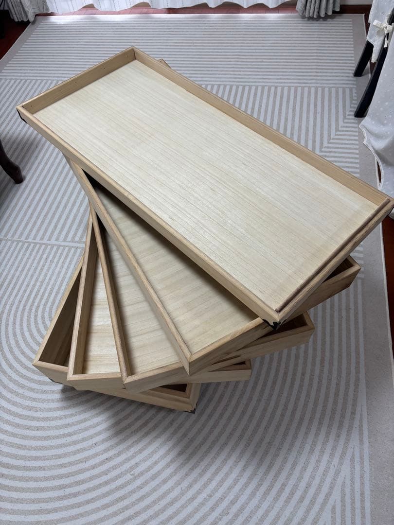 桐衣裳ケース 4段収納 桐たんすキャスター付き