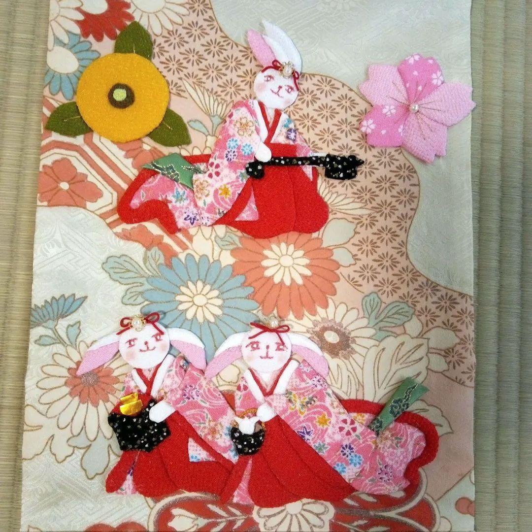 押し絵タペストリー　嬉しいひな祭り