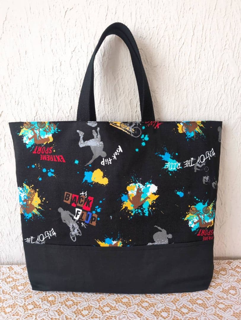 スポーツ柄　入園入学6点セット　レッスンバック☆上履き袋☆体操着袋、お弁当袋